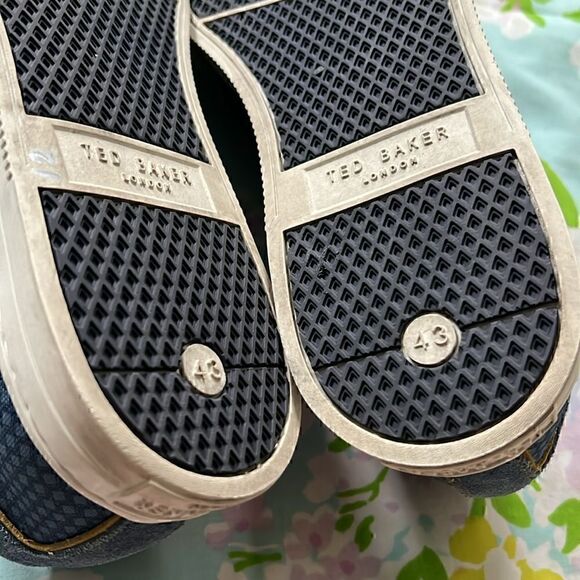 Ted Baker Sarpio Sneakers Blue Yellow - 10 - Picture 12 of 15